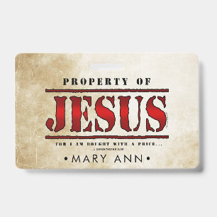 Property of Jesus Badge