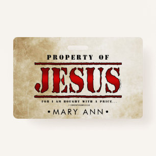Property of Jesus Badge