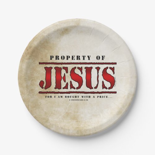 Property of Jesus Paper Plates