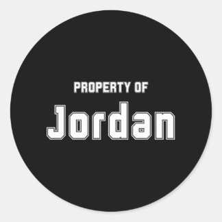 Property Of Jordan Funny Bachelorette Gifts For Br Classic Round Sticker