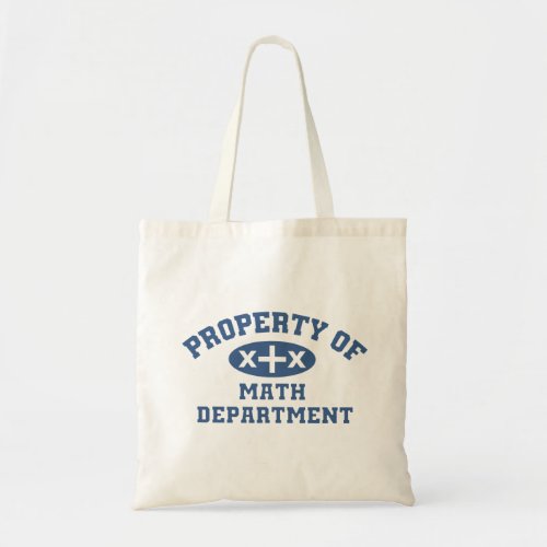 Property Of Math Department blue xx Tote Bag