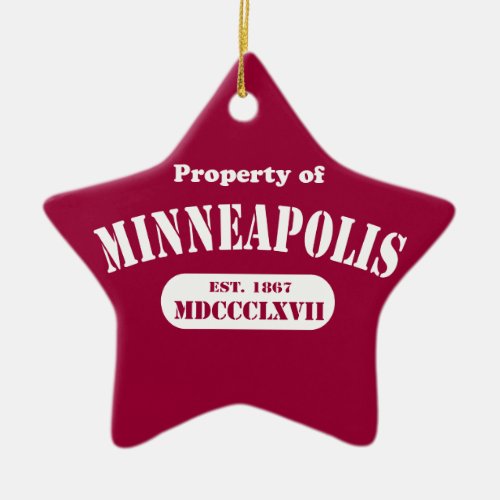 Property of Minneapolis Ceramic Ornament