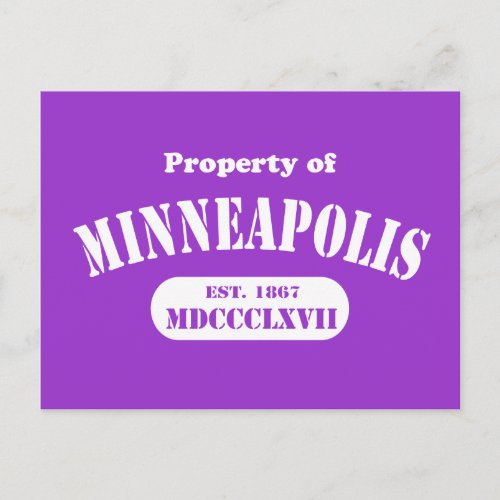 Property of Minneapolis Postcard