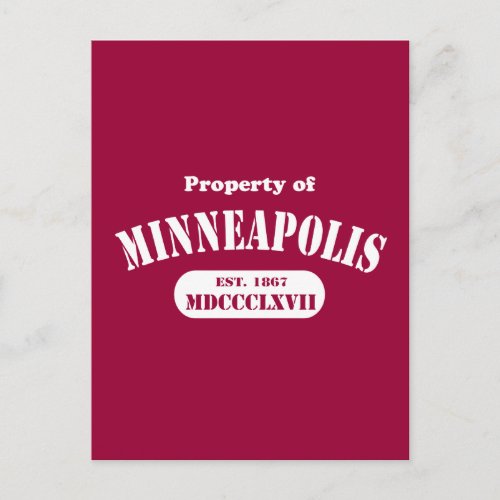 Property of Minneapolis Postcard