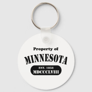 Property of Minnesota -black text Keychain