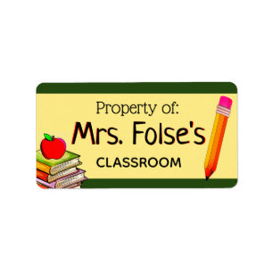 Property of Mrs. Custom Classroom Label Teacher