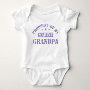 Property Of My Marine Grandpa Baby Bodysuit