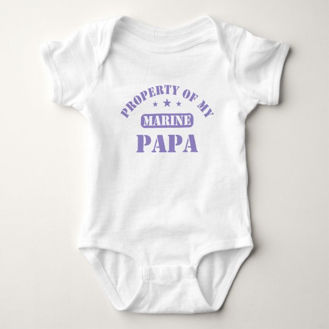 Property Of My Marine Papa Baby Bodysuit (Front)