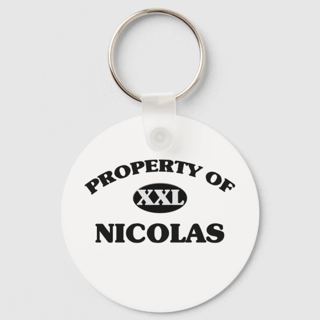 Property of NICOLAS Keychain (Front)