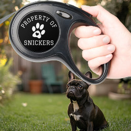 Property of Pet Dog Custom Name  Retractable Pet Leash