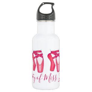 Property of Pink Ballet Pointe Toe Dance Slipper Stainless Steel Water Bottle