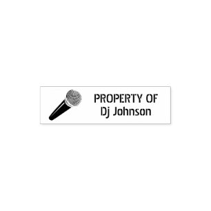 PROPERTY OF Self inking stamp with microphone