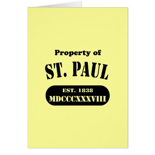 Property of St. Paul (Front)
