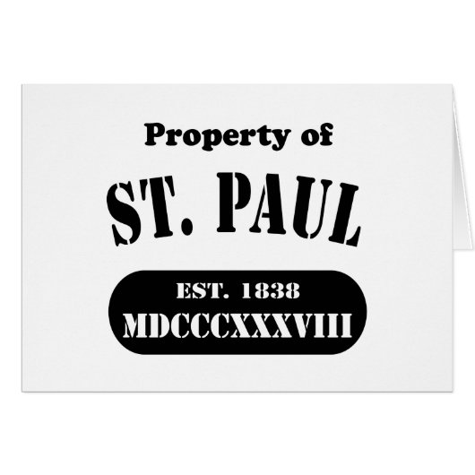 Property of St. Paul Cards (Front Horizontal)