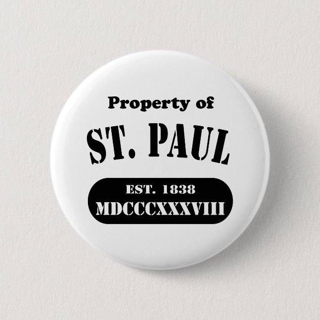 Property of St. Paul Pinback Button (Front)
