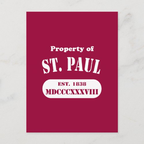 Property of St Paul Postcard