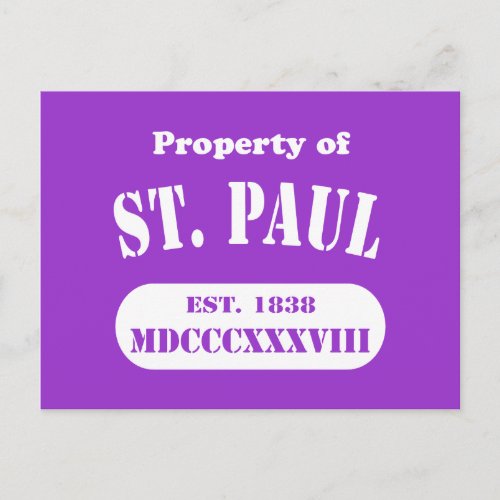 Property of St Paul Postcard