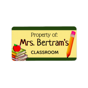 Property of Teacher Classroom Label Sticker School