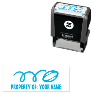 Property of template rugby ball school book stamp