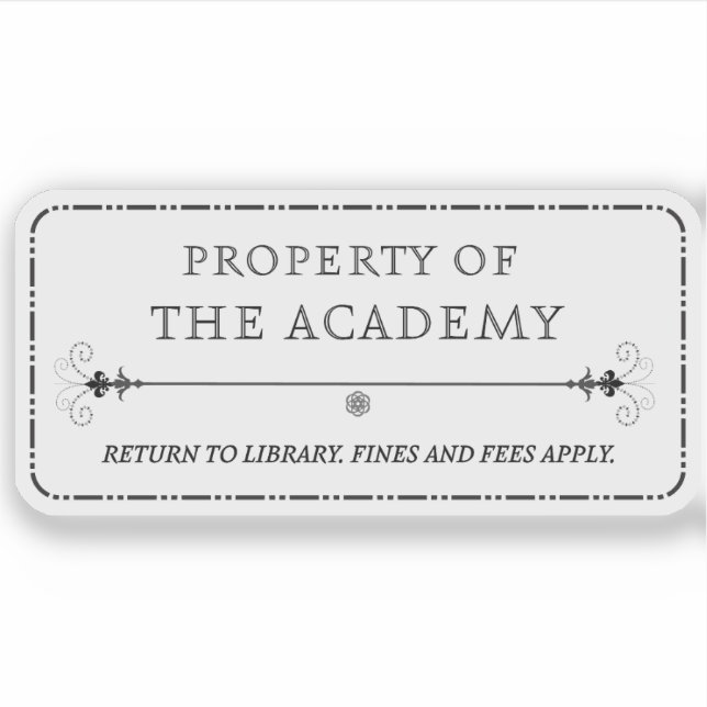 Property of the Academy Sticker (Front)
