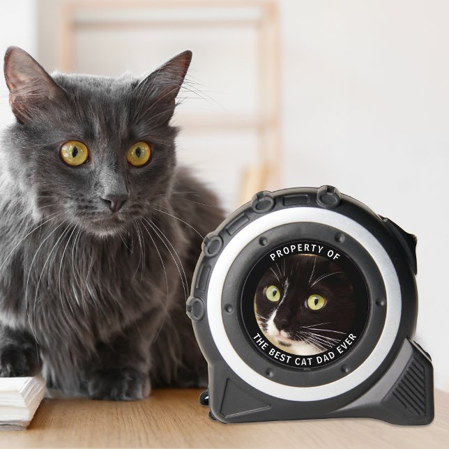 Property Of The Best Cat Dad Ever Photo Tape Measure (Creator Uploaded)