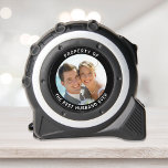 Property Of The Best Husband Ever Newlywed Photo Tape Measure<br><div class="desc">The perfect wedding,  Christmas,  Valentines Day,  birthday and anniversary gift for the world's best husband. This custom tape measure features your favorite couple's photo and "Property Of The Best Husband Ever" in simple white typography on a black background.</div>