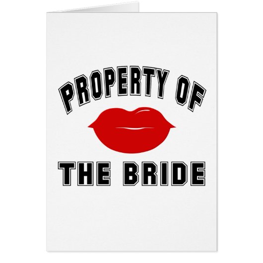 Property of the Bride Cards (Front)
