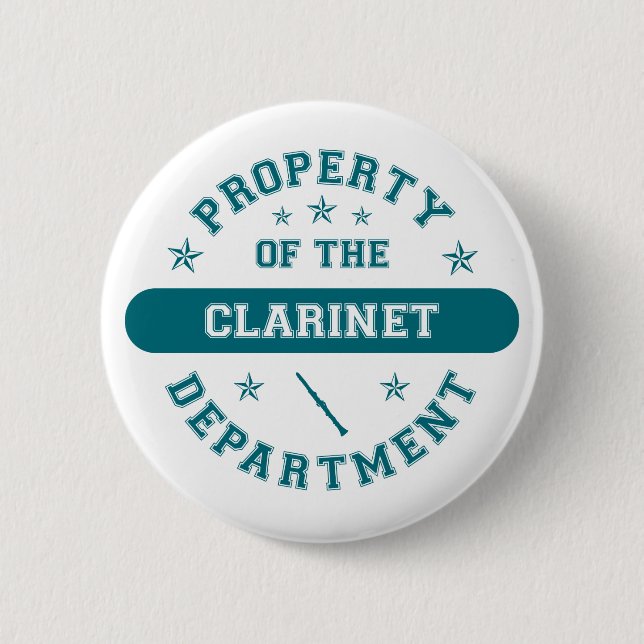 Property of the Clarinet Department Pinback Button (Front)