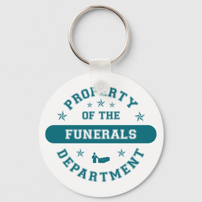 Property of the Funerals Department Keychain (Front)