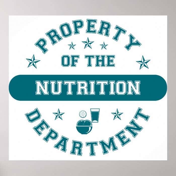 Property of the Nutrition Department Posters