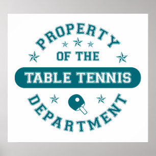Property of the Table Tennis Department Poster