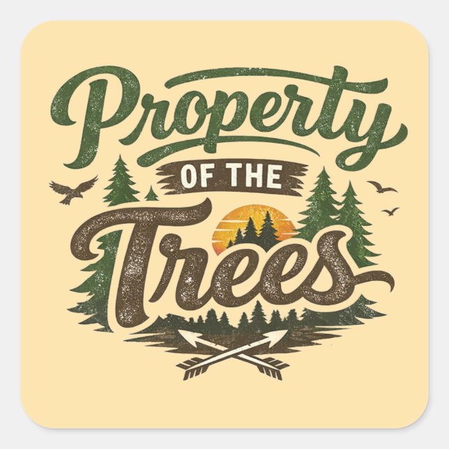 “Property of the Trees” Naure Design Stickers (Front)