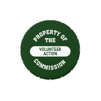 Property of the Volunteer Action Commission Jelly Belly Tins