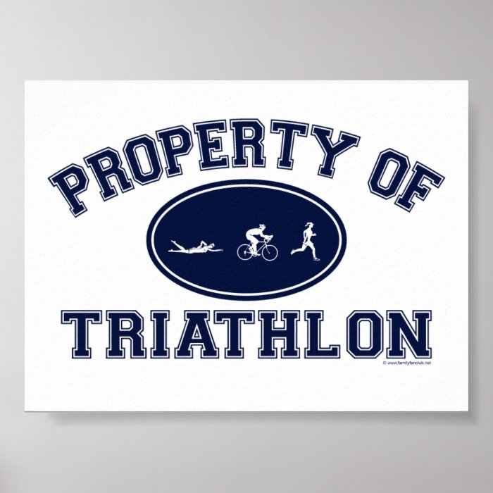 Property of Triathlon t shirts Print