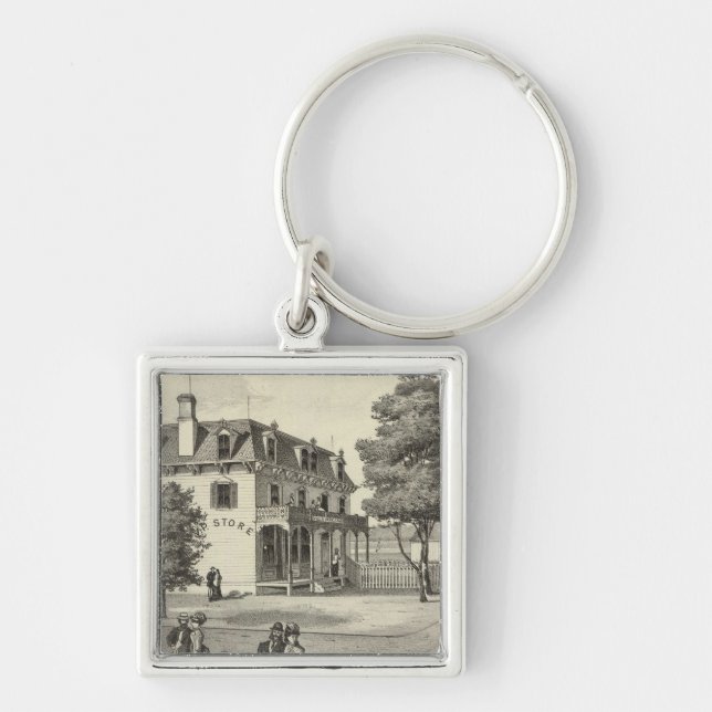 Property of Wm V Reid, Villa Park, NJ Keychain (Front)