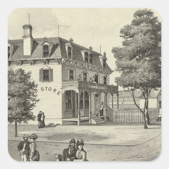 Property of Wm V Reid, Villa Park, NJ Square Sticker (Front)