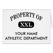 Property of XXL Your Name (Front Horizontal)