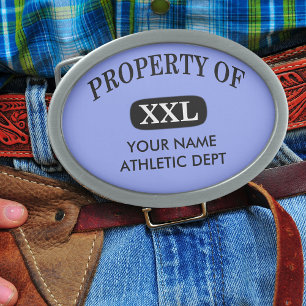 Property of XXL Your Name Belt Buckle