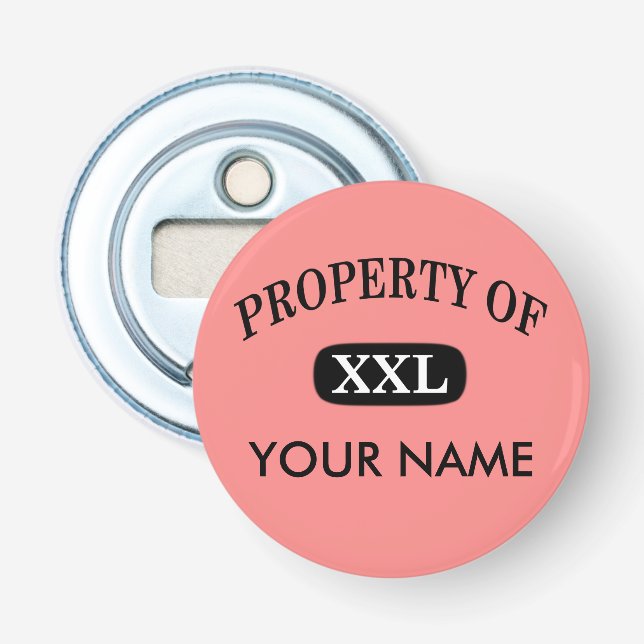 Property of XXL Your Name Bottle Opener (Front)