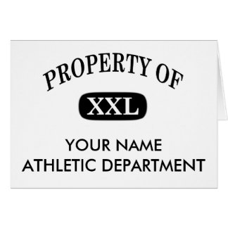Property of XXL Your Name Cards