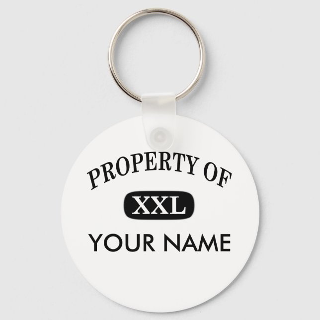 Property of XXL Your Name Keychain (Front)