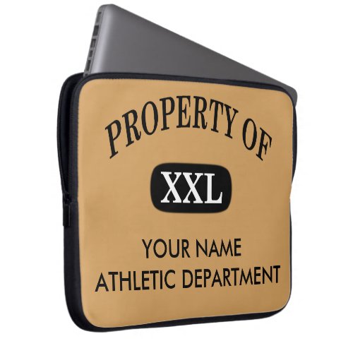 Property of XXL Your Name Laptop Sleeve