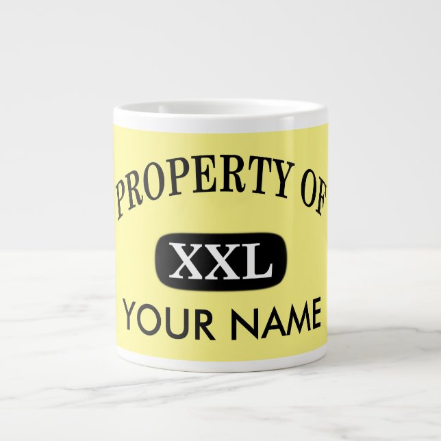 Property of XXL Your Name Large Coffee Mug (Front)