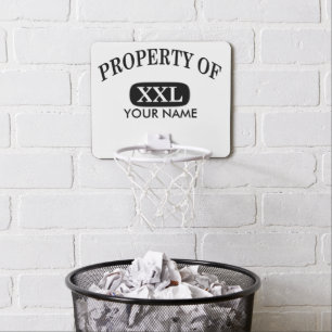 Property of XXL Your Name Mini Basketball Hoop