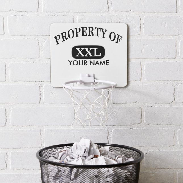 Property of XXL Your Name Mini Basketball Hoop (In Situ)