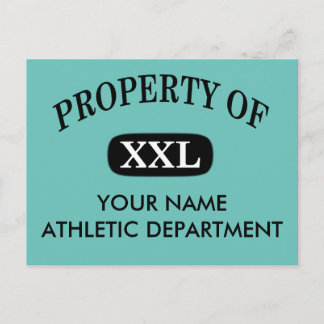 Property of XXL Your Name Postcard
