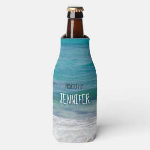 Property of Your Name Caribbean Sea Personalized  Bottle Cooler