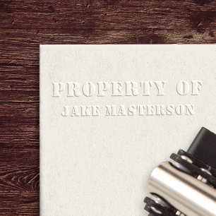 Property of Your Name Embosser