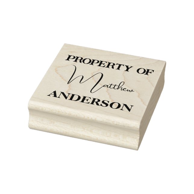 Property Of Your Name Personalized Rubber Stamp (Stamp)