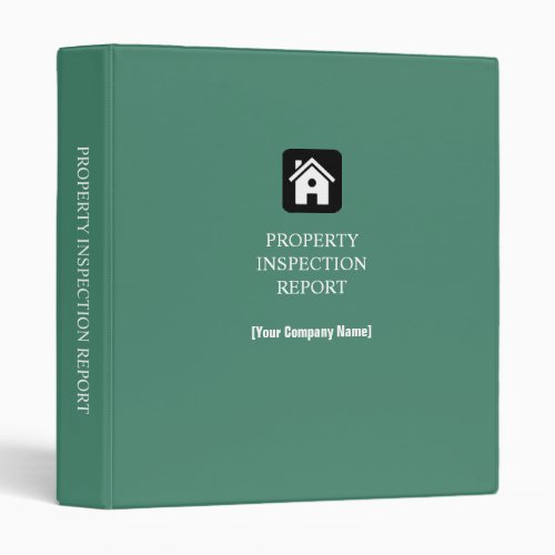 Property or Home Inspection Report Binder